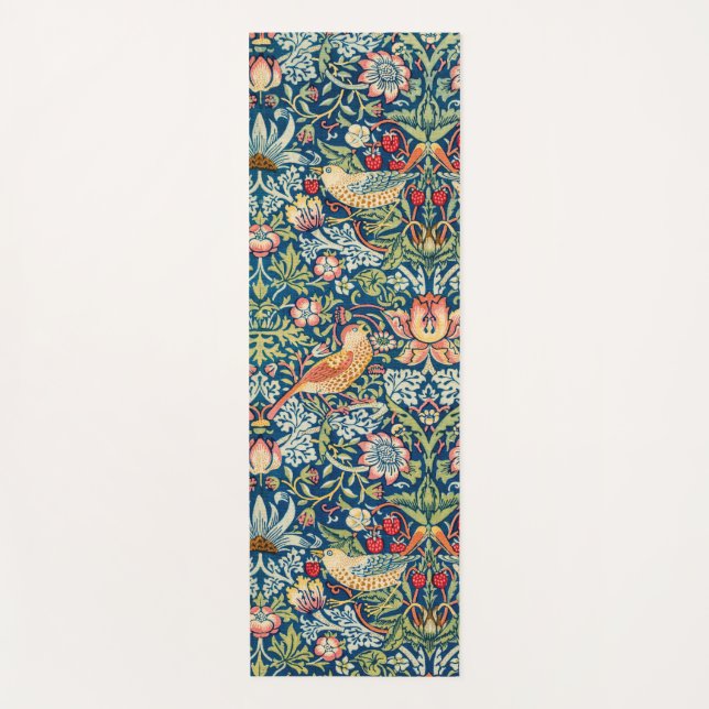 Strawberry Thief, William Morris Yoga Mat (Front)