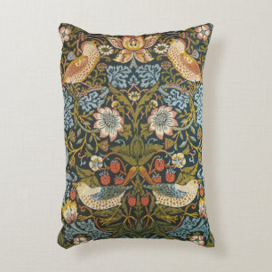Strawberry Thieves by William Morris, Vintage Art Decorative Pillow