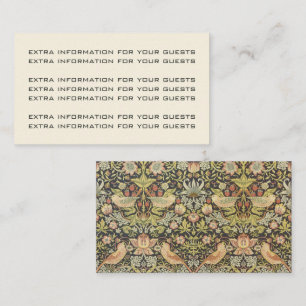 Strawberry Thieves Vintage Wedding Set Enclosure Card