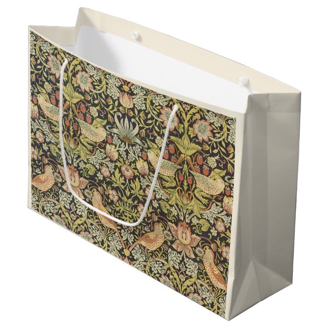 Strawberry Thieves Vintage Wedding Set Large Gift Bag (Front Angled)