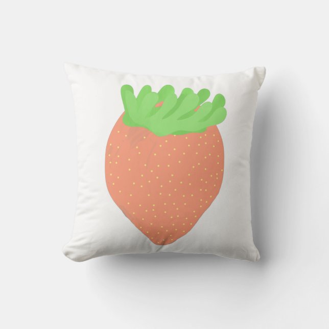 strawberry throw pillow (Front)