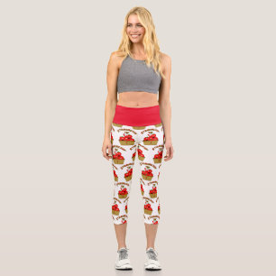Strawberry Time! Capri Leggings