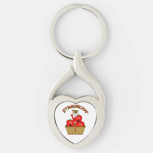 Strawberry Time! Keychain (Front)