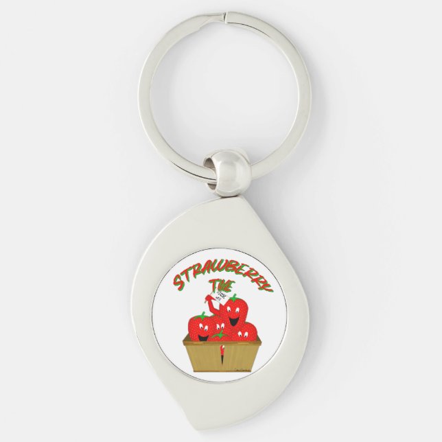Strawberry Time! Keychain (Front)