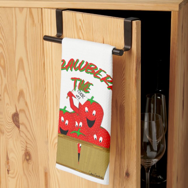 Strawberry Time! Kitchen Towel (Thirds Fold)