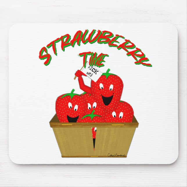 Strawberry Time! Mouse Pad (Front)