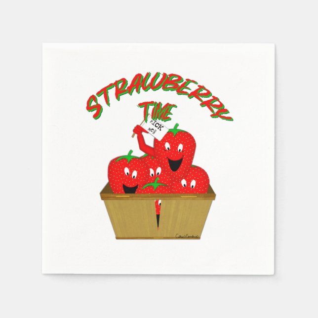 Strawberry Time! Napkin (Front)