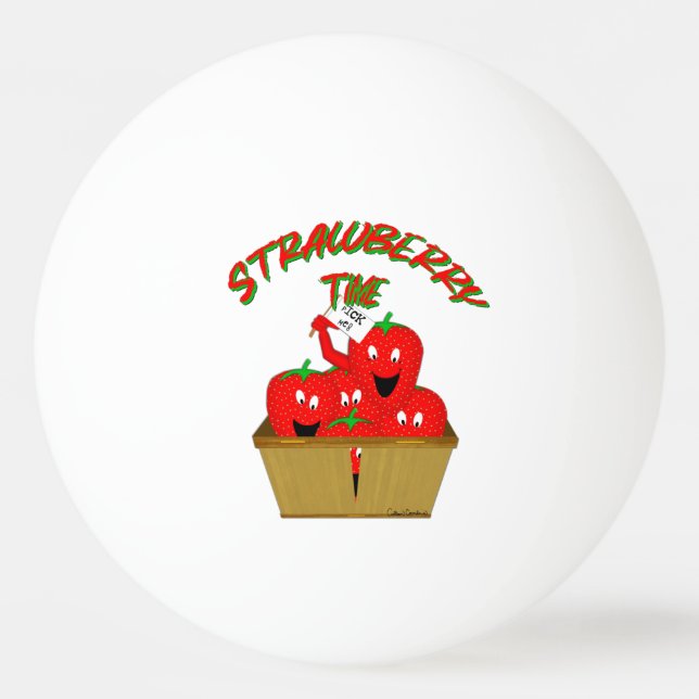 Strawberry Time! Ping Pong Ball (Front)