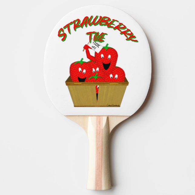 Strawberry Time! Ping Pong Paddle (Front)