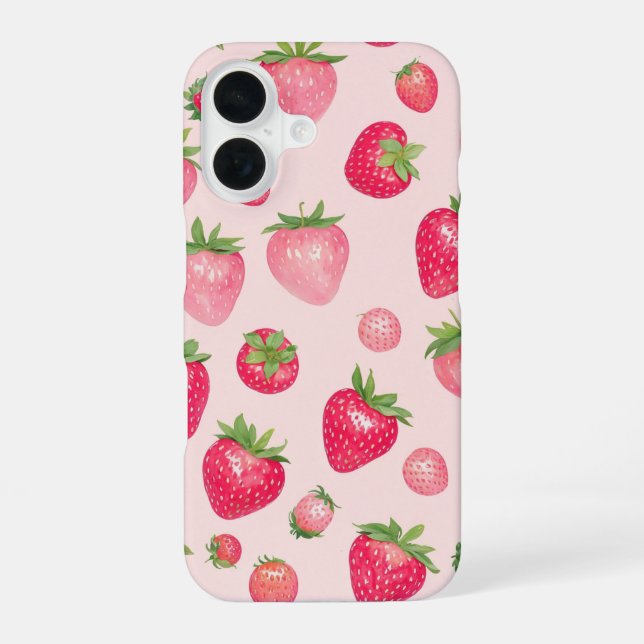 Strawberry Time Sweet Berry Pattern Phone Case (Back)