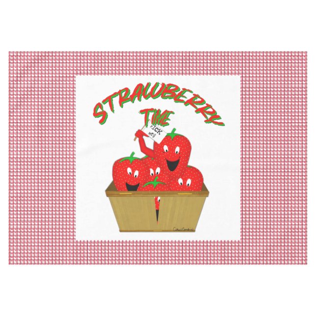 Strawberry Time! Tablecloth (Front (Horizontal))