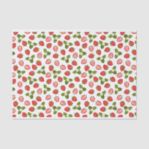 Strawberry Tissue Paper - White