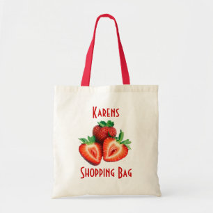 strawberry tote bag