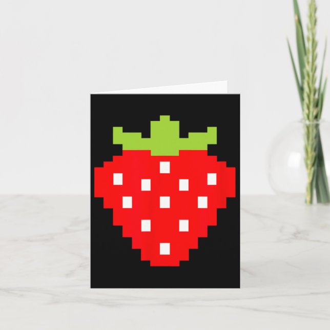 Strawberry Video Game Player 1  Card (Front)