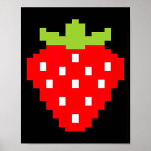 Strawberry Video Game Player 1 Poster