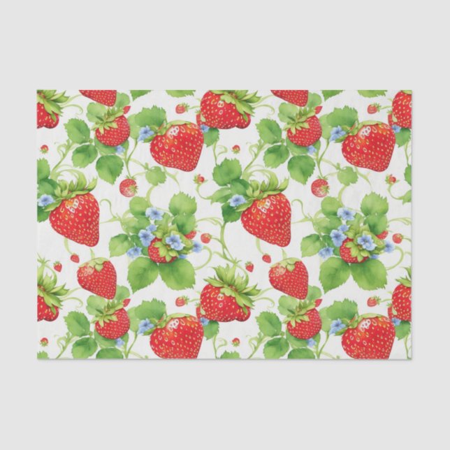 Strawberry Vine Design Tissue Paper (Front)