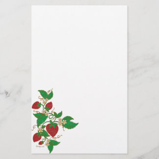 Strawberry Vine Notepaper Stationery