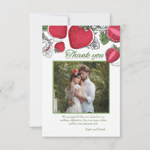 Strawberry Vine Photo Thank You Card