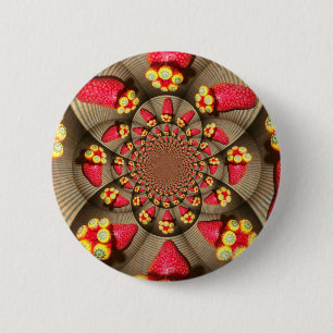 STRAWBERRY VINTAGE RED AND YELLOW.jpg 2 Inch Round Button