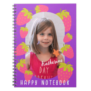 Strawberry Violet Photo Notebook