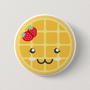 Strawberry Waffle 2 Inch Round Button