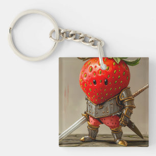 Strawberry Warrior Keychain