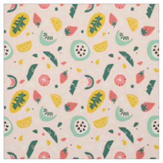 Strawberry, Watermelon, Kiwi & Lemon Fabric