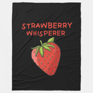Strawberry Whisperer Fleece Blanket