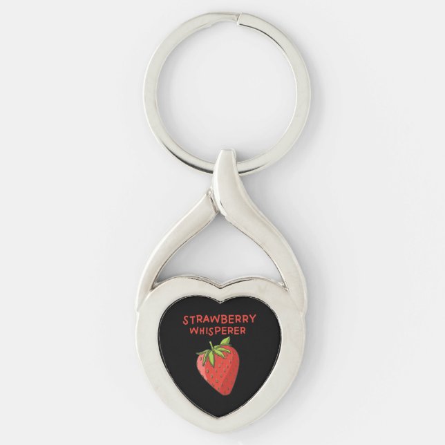 Strawberry Whisperer Keychain (Front)