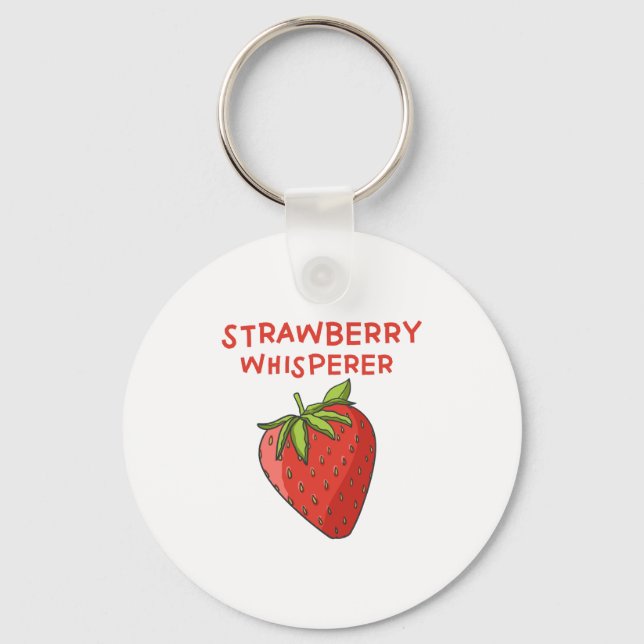Strawberry Whisperer Keychain (Front)