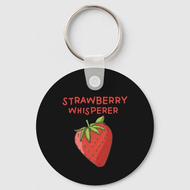 Strawberry Whisperer Keychain (Front)