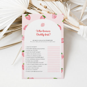 Strawberry Who Knows Daddy Best Baby Shower Game
