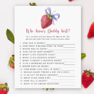 Strawberry - Who knows Daddy best game