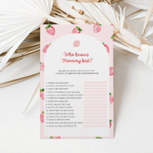 Strawberry Who Knows Mommy Best Baby Shower Game