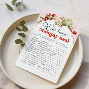 Strawberry Who knows mommy best shower game