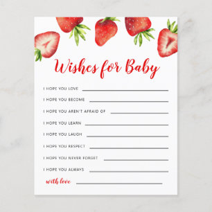 Strawberry Wishes for Baby Card
