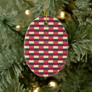 Strawberry yogurt ice cream with choco sprinkles ceramic ornament