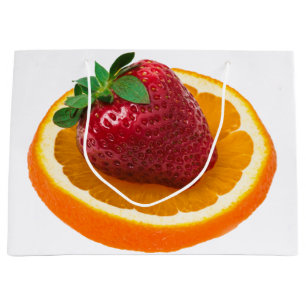 Strawbery and orange large gift bag