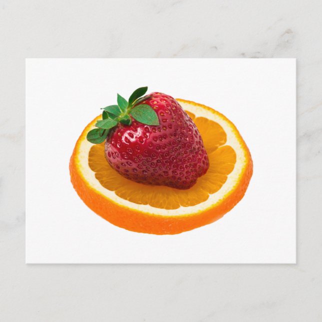 Strawbery and orange postcard (Front)