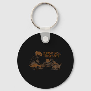 Stray Cat Rescue Support Local Street Cats Feral Keychain