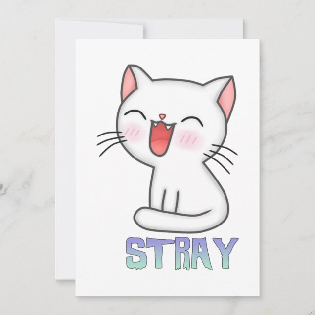 Stray Game - Stray - Stray Cat - Stray Cat Game! C Invitation (Front)