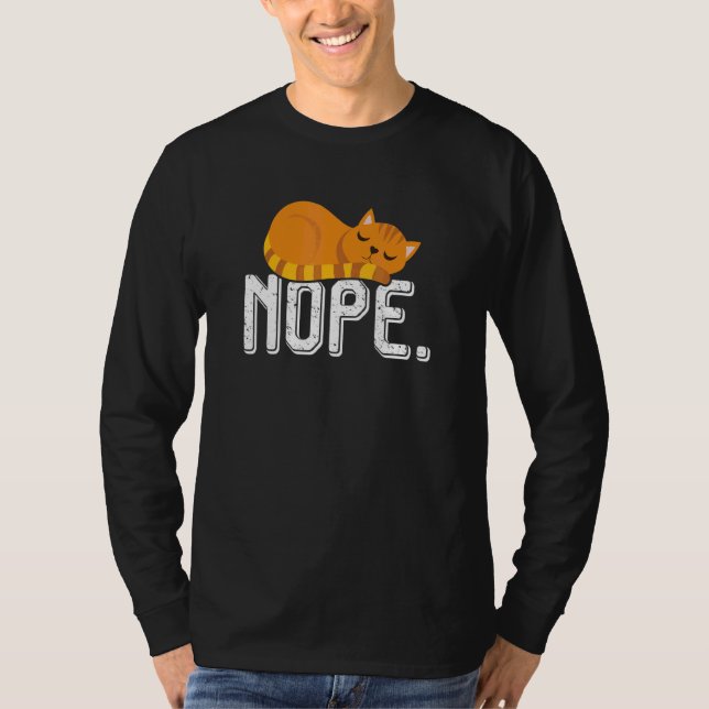 Stray Ginger Orange Cat Cute  Sleeping Pet Kitty T-Shirt (Front)