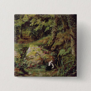 Stray rabbits 2 inch square button