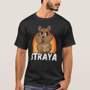 Straya Patriotic Australian Wombat Animal Cute Aus T-Shirt