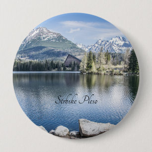 Strbske Pleso, High Tatras, Slovakia, 4 Inch Round Button