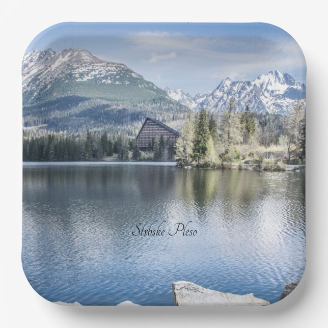 Strbske Pleso, High Tatras, Slovakia Classic Round Paper Plate (Front)