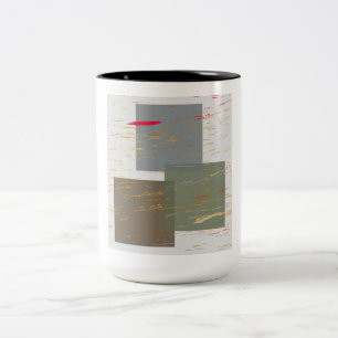 Streak Squares Two-Tone Coffee Mug
