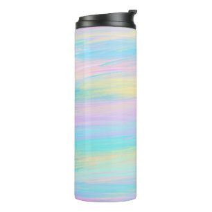 Streaky Paint Stripes Multicolor Thermal Tumbler