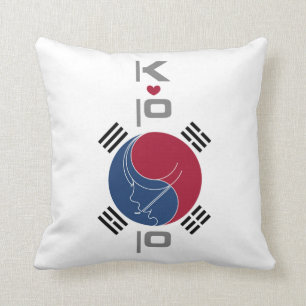 Stream-Art_K-POP Ala KOREA design Throw Pillow