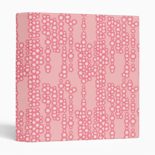 Stream of bubbles, coral pink binder